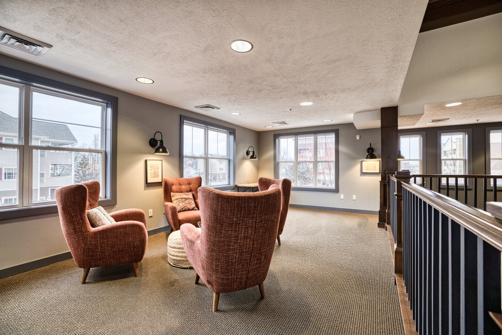 Clubhouse with private & group study areas